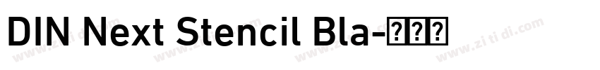 DIN Next Stencil Bla字体转换